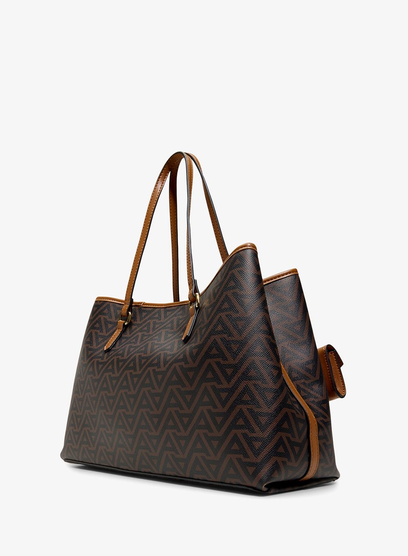 ALDO ISEDRA Monogram Patterned Tote Bag - Image 3